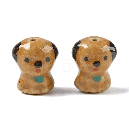 Hand-Painted Porcelain Beads PORC-R001-01C-1