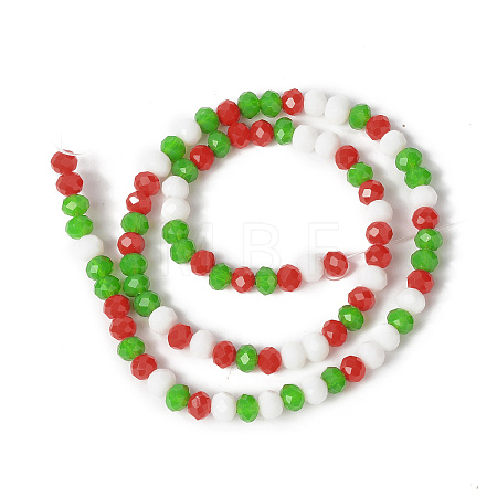 Christmas Theme Glass Beads Strands GLAA-G095-01A-1