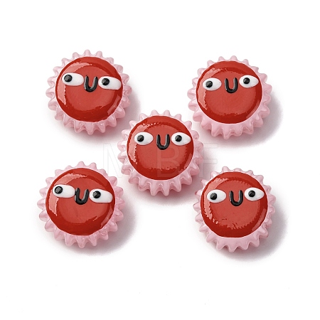 Fuuny Baking Paint Glass Enamel Beads LAMP-Q045-01H-1
