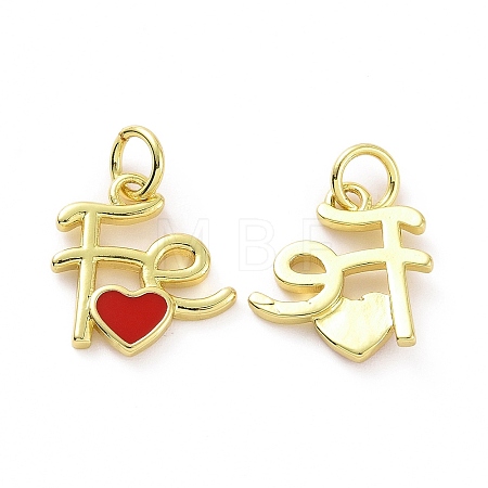 Rack Plating Brass Enamel Charms KK-C008-18G-02-1