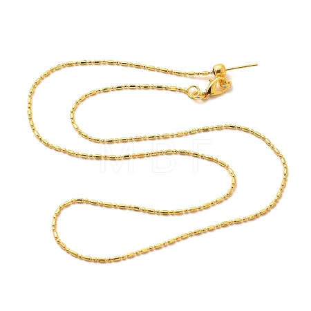 1mm Rack Plating Brass Column Link Chain Adjustable Slider Necklaces for Women Men MAK-L044-54G-1