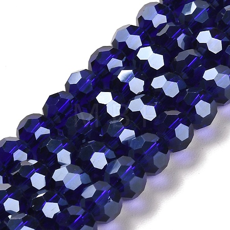 Electroplate Glass Bead Strands EGLA-R015-8mm-3-1