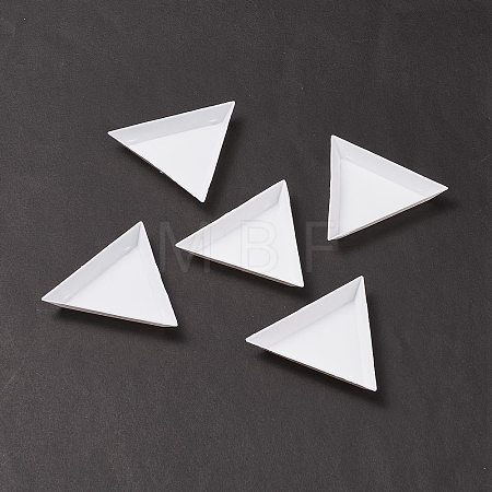 Polypropylene(PP) Triangle Nail Art Rhinestone Sorting Trays DIY Decals MRMJ-G003-02-1