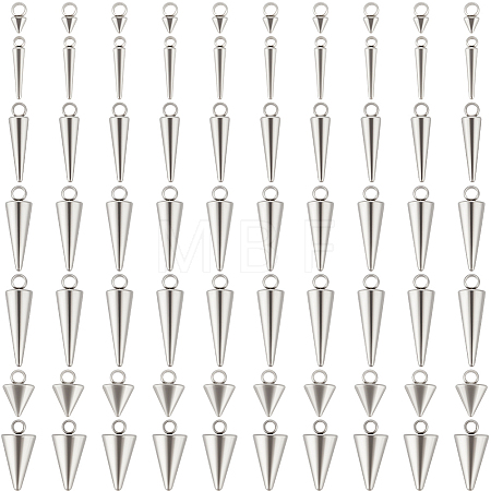 70Pcs 7 Styles 303 Stainless Steel Pendants STAS-BBC0005-76-1