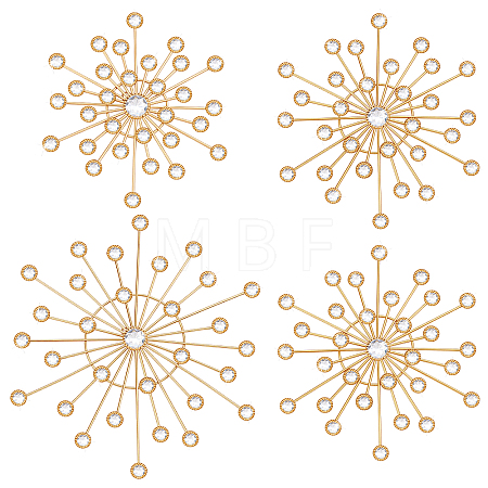 4Pcs Iron & Acrylic Wall Decorations AJEW-WH0871-55G-1