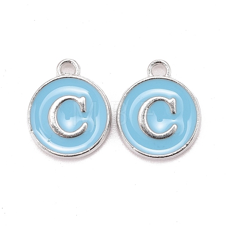 Platinum Plated Alloy Enamel Charms LS-X-ENAM-S118-04C-P-1
