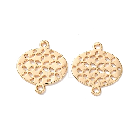 Brass Laser Cut Hollow Disc Links Connector Charms KK-Z164-03G-1