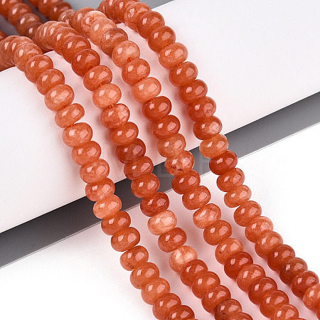 Dyed Natural White Jade Beads Strands X-G-T139-59A-06-1
