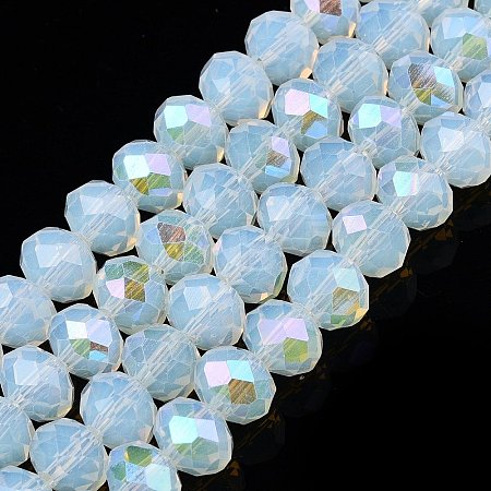 Electroplate Glass Beads Strands EGLA-A044-J8mm-L06-1