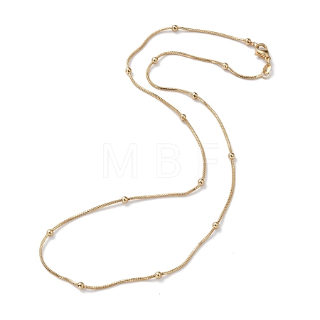 Brass Snake Chain Necklaces X-NJEW-I247-05G-1