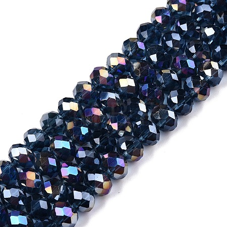 Electroplate Glass Beads Strands EGLA-A044-T8mm-B12-1