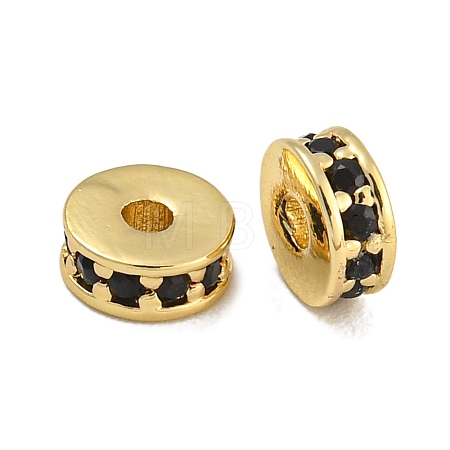 Rack Plating Brass Micro Pave Cubic Zirconia Beads KK-U030-26G-07-1
