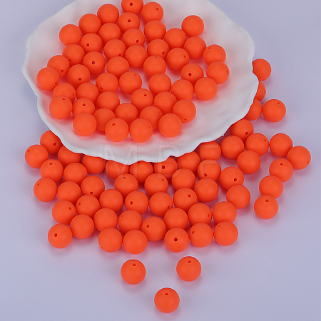 Round Silicone Focal Beads SI-JX0046A-37-1