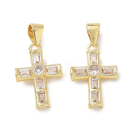 Brass Pave Cubic Zirconia Pendants CU-CBAD360-05G-01-1