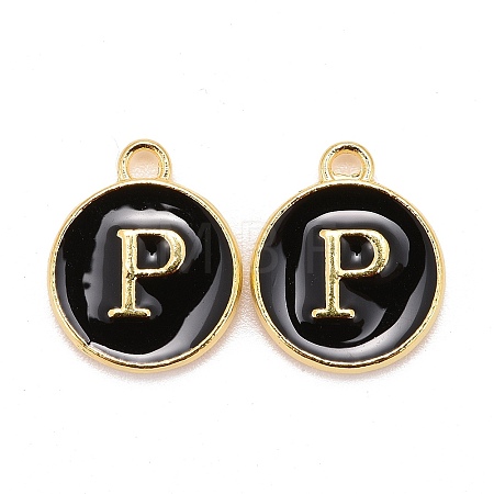 Golden Plated Alloy Charms X-ENAM-S118-02P-1