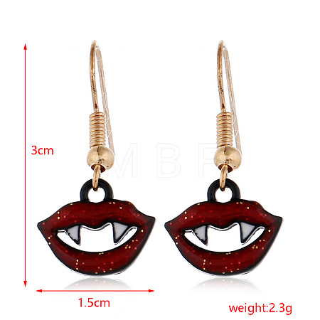 Halloween Theme Alloy Enamel Dangle Earrings FS-WG50C46-20-1