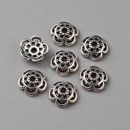 Tibetan Style Alloy Bead Caps FIND-WH0116-07A-AS-1