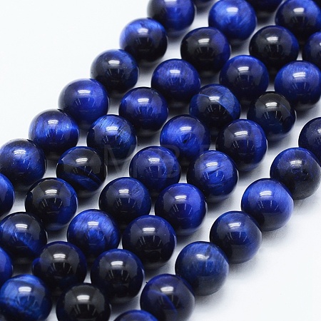 Natural Tiger Eye Beads Strands G-F561-6mm-B02-1