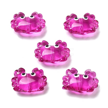 Transparent Glass Enamel Beads LAMP-V001-08B-1