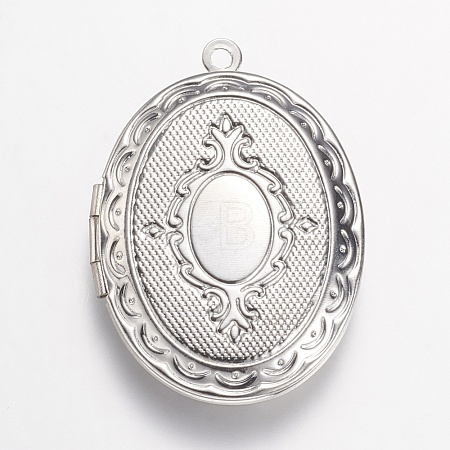 Brass Locket Pendants X-KK-N0116-054P-1
