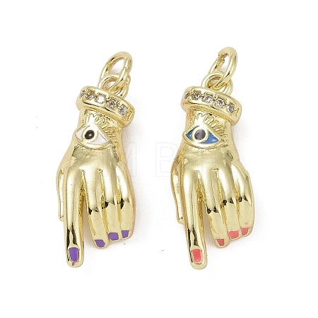 Brass Micro Pave Cubic Zirconia Pendants KK-L209-077G-01-1