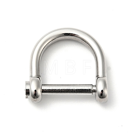 Non-Tarnish 304 Stainless Steel D-Ring Anchor Shackle Clasps STAS-C056-06P-1