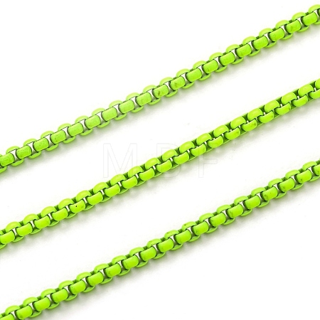 Spray Painted 304 Stainless Steel Box Chains CHS-L027-01-1