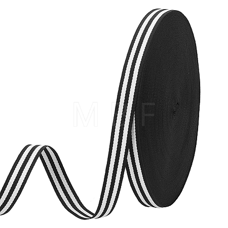 50 Yards Polyester Stripe Ribbons SRIB-WH0011-157B-1