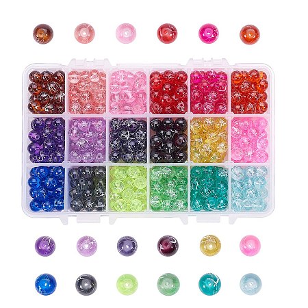 Drawbench Transparent Glass Beads GLAD-PH0001-02-1