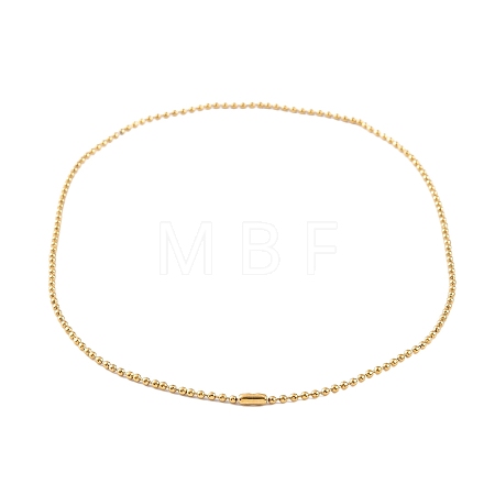 Ion Plating(IP) 304 Stainless Steel Ball Chain Necklaces for Women NJEW-G135-01E-G-1