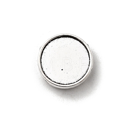 Tibetan Style Alloy Slide Charms Cabochon Settings X-PALLOY-Q341-04AS-LF-1