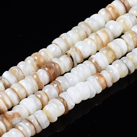 Natural Freshwater Shell Beads Strands X-SHEL-T018-28-1