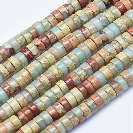 Natural Aqua Terra Jasper Beads Strands G-E444-17-6mm-1