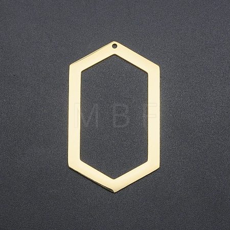 201 Stainless Steel Open Back Bezel Big Pendants STAS-R111-LA191-1