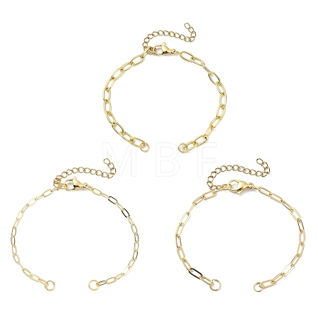 3Pcs 3 Sizes Brass Paperclip Chains Bracelet Making AJEW-JB01601-1