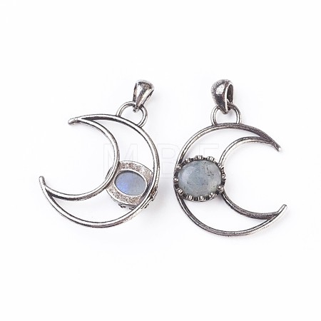 Natural Labradorite Pendants G-F639-07E-1