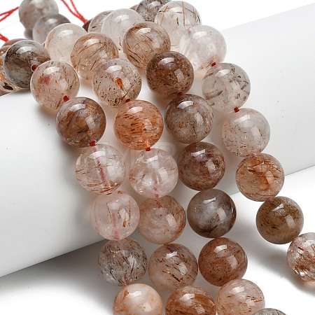 Natural Copper Rutilated Quartz Beads Strands G-L642-B07-10mm-1