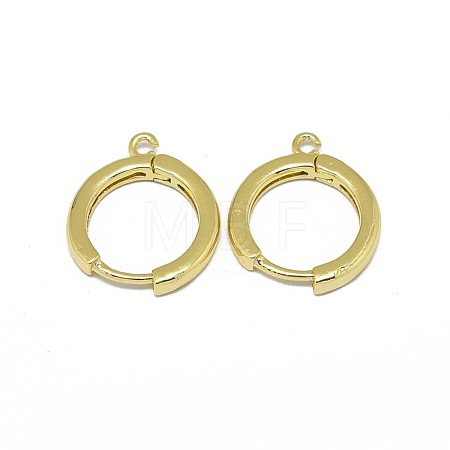 Brass Huggie Hoop Earring Findings X-PALLOY-F249-19G-1