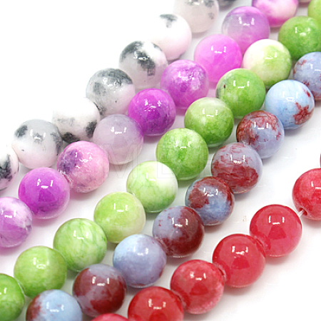 Natural Persian Jade Beads Strands G-D434-8mm-M-1