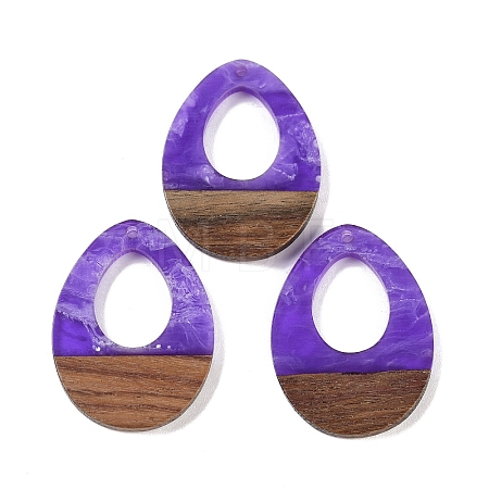 Resin & Wood Pendants WOOD-F015-17A-1