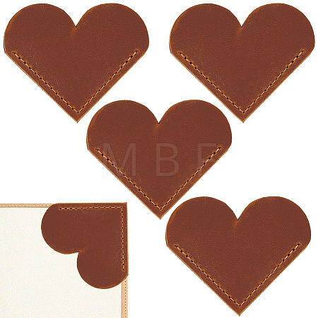 4Pcs Leather Bookmarks AJEW-CL0005-36-1