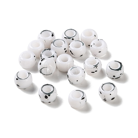 Spray Painted ABS Plastic European Beads KY-G033-01A-01-1