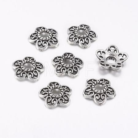 Tibetan Style Alloy Bead Caps X-LF10597Y-NF-1
