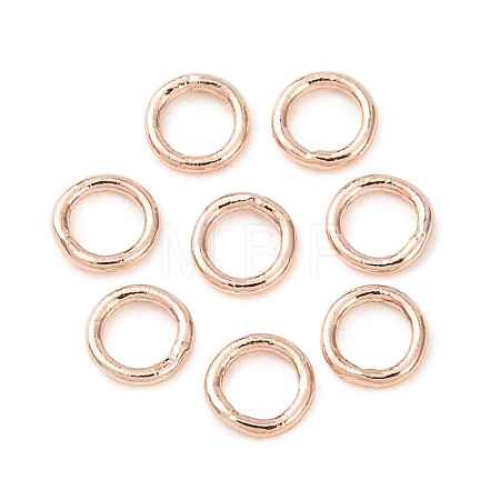 Brass Closed Jump Rings KK-CBA8EB2-01RG-1