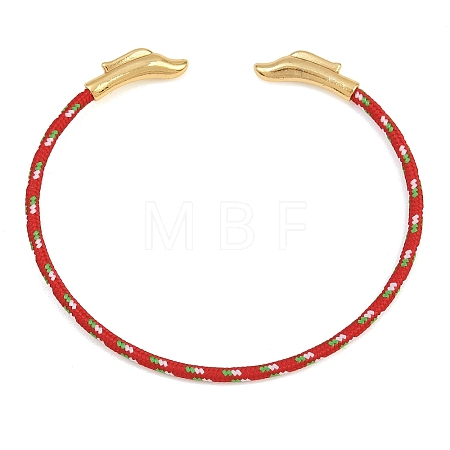 Braided Steel Wire Bangles Making KK-CBA6056-02D-G-1