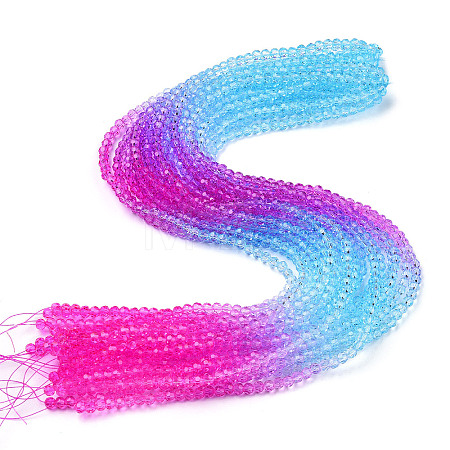Transparent Glass Beads Strands GLAA-E036-07P-1