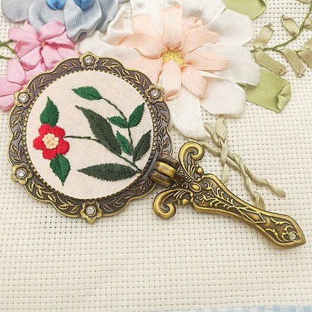 DIY Foldable Handheld Mirror Embroidery Starter Kit SENE-PW0003-056E-1
