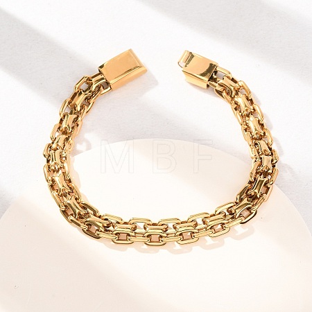 304 Stainless Steel Link Chain Bracelets BJEW-F529-14G-1