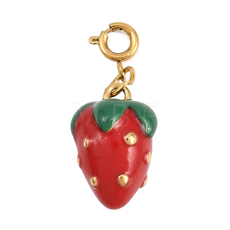 304 Stainless Steel Enamel Pendant Decorations STAS-B138-02G-1