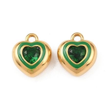 304 Stainless Steel Enamel Pendants STAS-C158-15G-02-1
